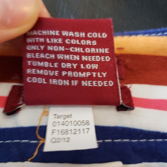 Merona Orange and Blue Striped Skirt Size 12 - Picture 9 of 12